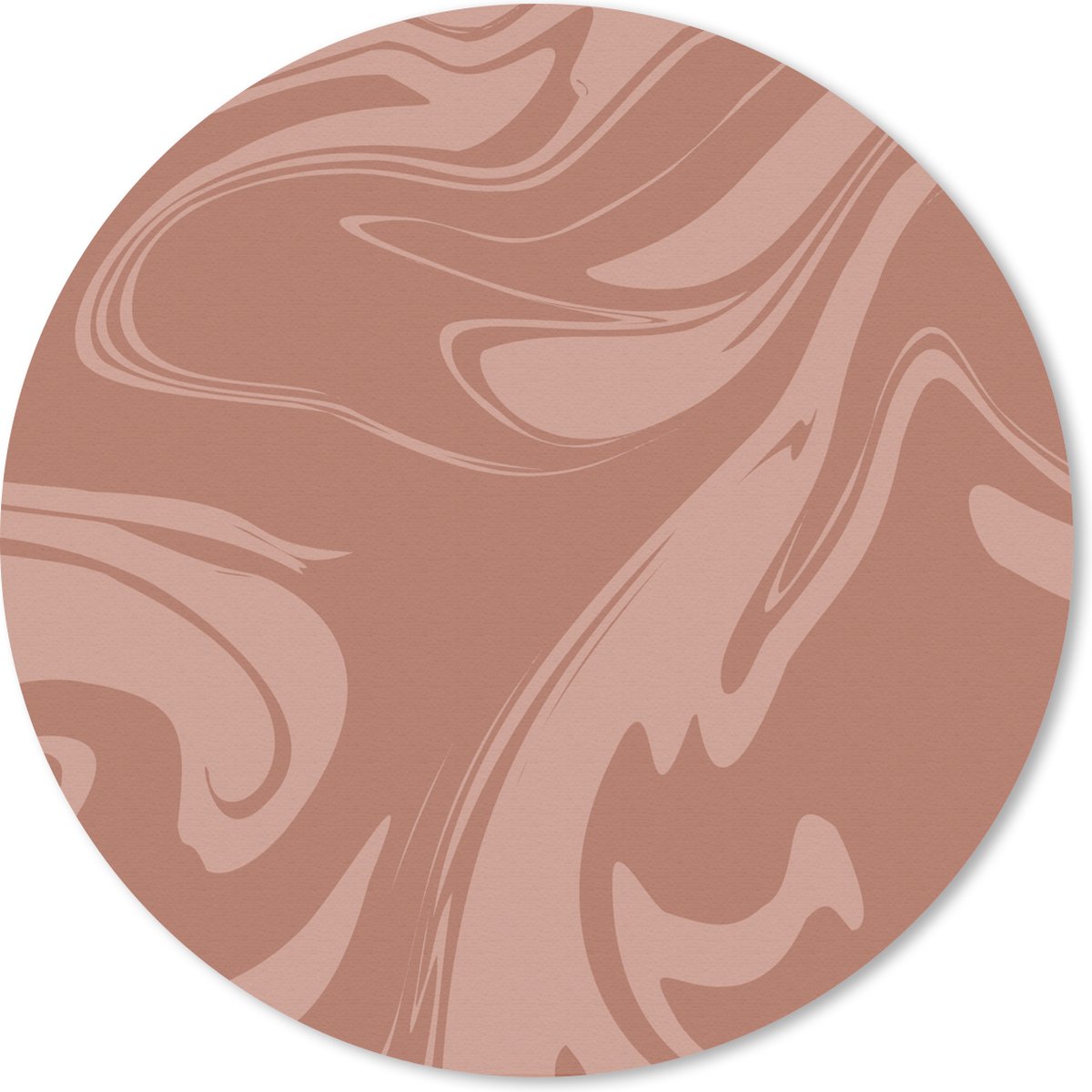 Muismat rond 30x30 cm - Mousepad Marmer - Chocola - Patronen - Ronde muismatten