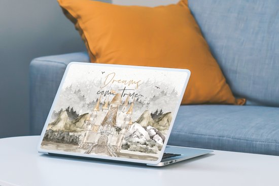 Autocollant pour ordinateur portable - 11,6 pouces - Citations - Les rêves deviennent réalité - Proverbes - Kasteel - Kids - Bébé - 30x21cm - Autocollants pour ordinateur portable - Skin pour ordinateur portable - Housse