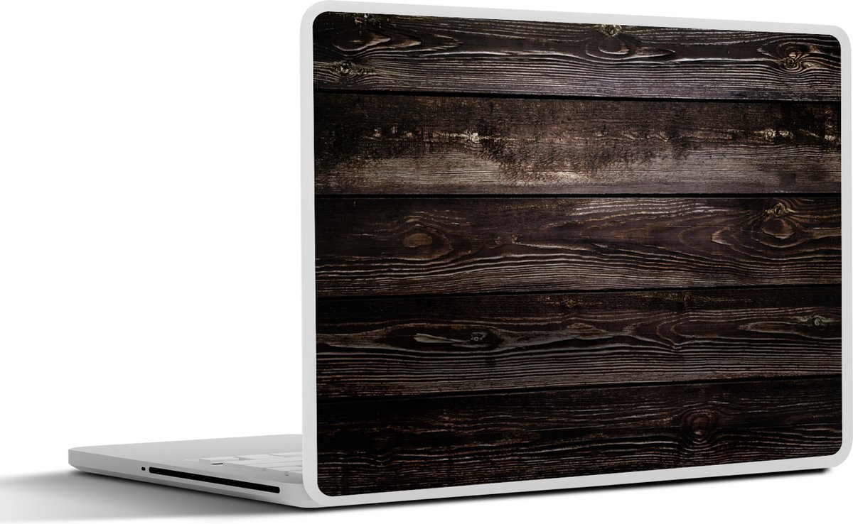 Laptop sticker - 15.6 inch - Plank - Hardhout - Patronen - Brocante - 36x27,5cm - Laptopstickers - Laptop skin - Cover