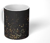 Mok - Zwart - Glitter - Goud - 350 ML - Beker - Uitdeelcadeautjes