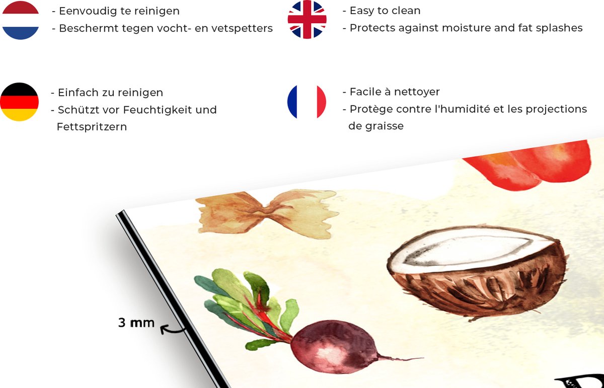 KitchenYeah Spatscherm 100x65 cm - You are the best chef thumbnail 2