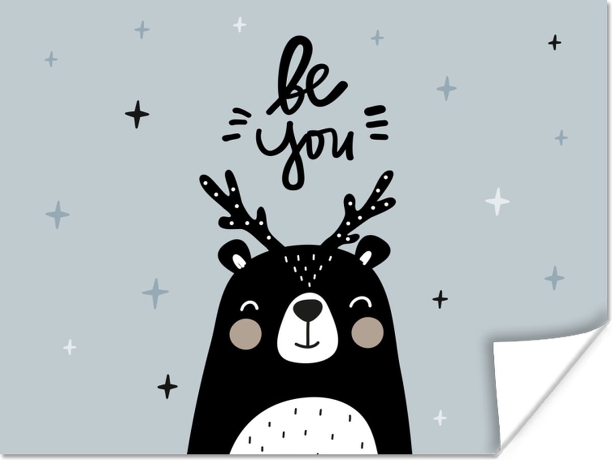 Poster 160x120 cm - Spreuken - Be you - Baby - Quotes - Kids - Kinderen - Jongens - Meiden - Posters - Kamer decoratie - Wanddecoratie woonkamer - Muurdecoratie slaapkamer XXL - Poster Babykamer