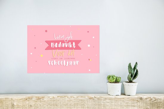 Affiche Citations - Proverbes - Professeur - Merci pour l'année scolaire amusante et éducative - 30x20 cm