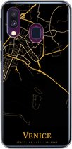 Coque Samsung Galaxy A40 - Venetië - Carte - Or - Coque de téléphone en Siliconen