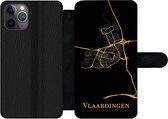 Bookcase Geschikt voor iPhone 11 Pro telefoonhoesje - Vlaardingen - Kaart - Goud - Met vakjes - Wallet case met magneetsluiting