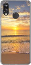 Geschikt voor Huawei P20 Lite (2020) hoesje - Strand - Zonsondergang - Zee - Siliconen Telefoonhoesje