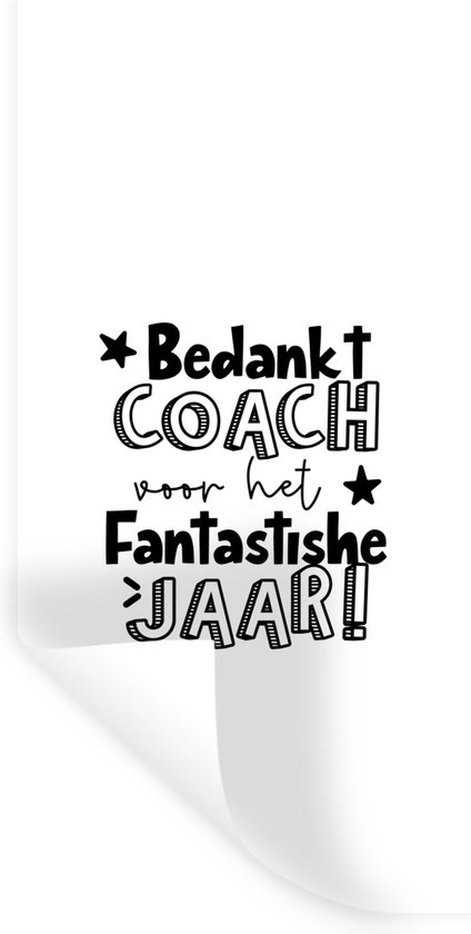 Stickers muraux - Coach - Merci - Citation - 40x80 cm - Film adhésif