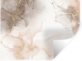 Stickers Stickers muraux - Marbre - Marron - Or - 40x30 cm - Feuille adhésive