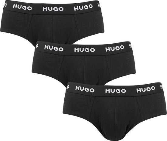 HUGO hipster briefs (3-pack) - heren slips - zwart - Maat: XXL