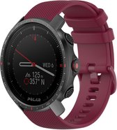 Siliconen Smartwatch bandje - Geschikt voor  Polar Grit X Pro siliconen bandje - donkerrood - Strap-it Horlogeband / Polsband / Armband