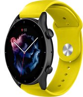 Siliconen Smartwatch bandje - Geschikt voor  Amazfit GTR 3 - Pro sport band - geel - GTR 3 & GTR 3 Pro - Strap-it Horlogeband / Polsband / Armband