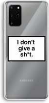 Case Company® - Samsung Galaxy S20 Plus hoesje - Don't give a shit - Soft Cover Telefoonhoesje - Bescherming aan alle Kanten en Schermrand