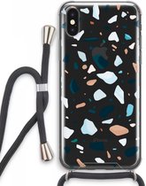Case Company® - iPhone XS Max hoesje met Koord - Terrazzo N°13 - Telefoonhoesje met Zwart Koord - Extra Bescherming aan alle Kanten en Over de Schermrand