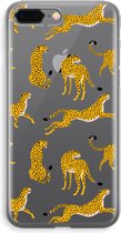 Case Company® - iPhone 8 Plus hoesje - Luipaard - Soft Cover Telefoonhoesje - Bescherming aan alle Kanten en Schermrand