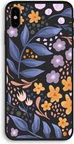 Case Company® - iPhone X hoesje - Flowers with blue leaves - Biologisch Afbreekbaar Telefoonhoesje - Bescherming alle Kanten en Schermrand
