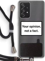 Case Company® - Samsung Galaxy A52 hoesje met Koord - Your opinion - Telefoonhoesje met Zwart Koord - Bescherming aan alle Kanten en Over de Schermrand