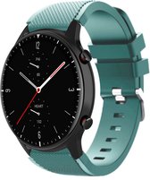 Siliconen Smartwatch bandje - Geschikt voor Strap-it Amazfit GTR 2 siliconen bandje - dennengroen - GTR 2 - 22mm - Strap-it Horlogeband / Polsband / Armband