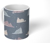 Mok - Winter - Patronen - IJs - Mokken - 350 ML - Beker - Uitdeelcadeautjes