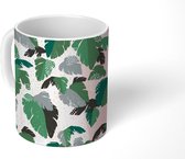 Mok - Koffiemok - Bloemen - Jungle - Monstera - Mokken - 350 ML - Beker - Koffiemokken - Theemok