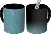 Magische Mok - Foto op Warmte Mokken - Verf - Patroon - Abstract - Blauw - Magic Mok - Beker - 350 ML - Uitdeelcadeautjes