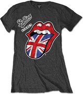 The Rolling Stones - Vintage British Tongue Dames T-shirt - 2XL - Grijs