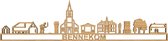 Skyline Bennekom Eikenhout 165 Cm Wanddecoratie Voor Aan De Muur Met Tekst City Shapes