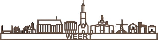 Skyline Weert noyer - 90cm - Décoration murale City Shapes