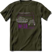 M18 Hellcat leger T-Shirt | Unisex Army Tank Kleding | Dames / Heren Tanks ww2 shirt | Blueprint | Grappig bouwpakket Cadeau - Leger Groen - XXL