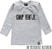 Knap ventje longsleeve shirt 56 Grijs/Zwart