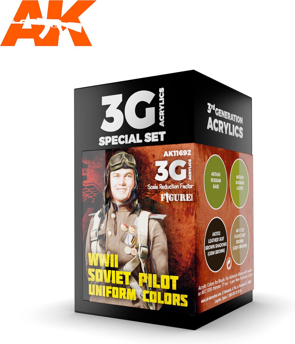 WWII Soviet Pilot Uniform Colors Set - AK-Interactive - AK-11692