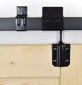 Barnwoodweb Schuifdeursysteem Box Track - zwart - 200 cm - plafondbevestiging