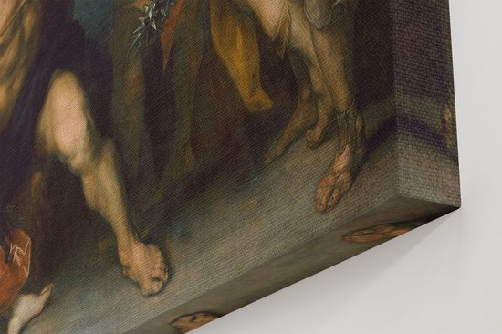 Artaza Toile Peinture Samson et Delilah - Antoon van Dyck - 90x60 - Art - Impression sur toile