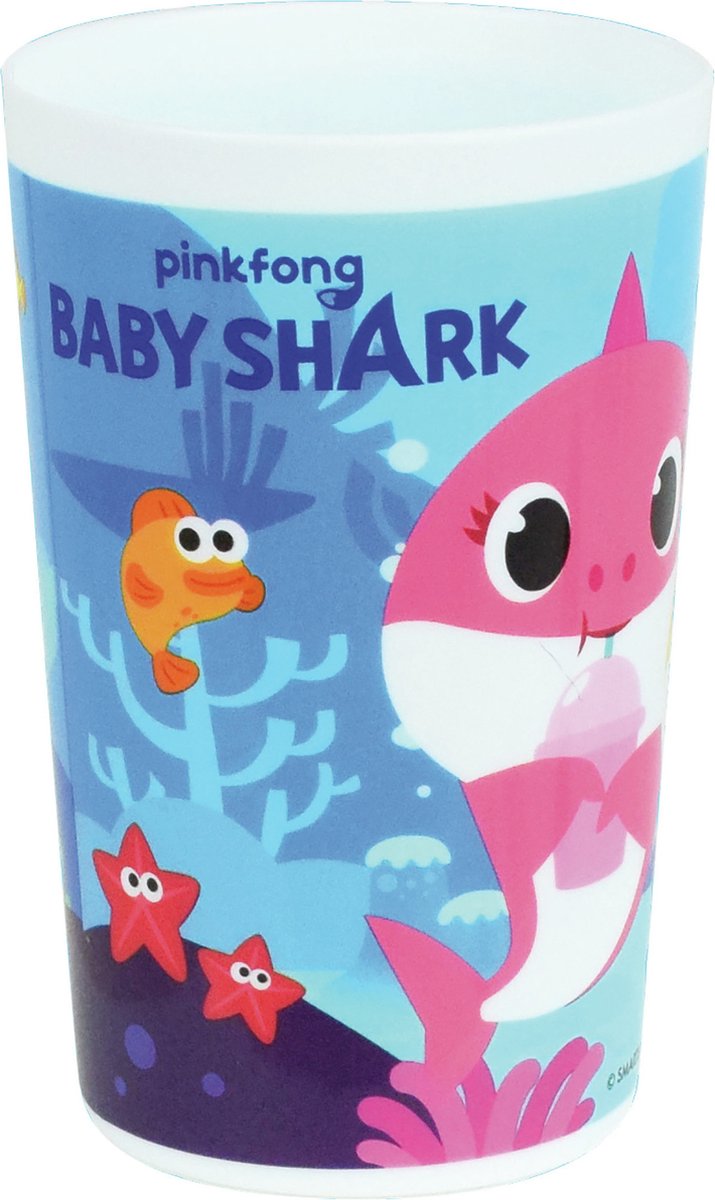 Kunststof drinkbeker Baby Shark 220 ml - Onbreekbare kinder bekers Kunststof drinkbeker Baby Shark 220 ml - Onbreekbare kinder bekers