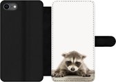 Bookcase Geschikt voor iPhone 8 telefoonhoesje - Wasbeer - Dieren - Kinderen - Jongens - Meisjes - Met vakjes - Wallet case met magneetsluiting