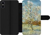 Bookcase Geschikt voor iPhone XS Max telefoonhoesje - Bloeiende perzikboom - Vincent van Gogh - Met vakjes - Wallet case met magneetsluiting