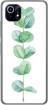 Geschikt voor Xiaomi Mi 11 hoesje - Waterverf - Eucalyptus - Plant - Siliconen Telefoonhoesje