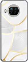 Geschikt voor Xiaomi Mi 10T Lite 5G hoesje - Abstract patroon met gouden lijnen - Siliconen Telefoonhoesje