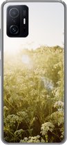 Geschikt voor Xiaomi 11T Pro hoesje - Bloemen - Wit - Lente - Siliconen Telefoonhoesje