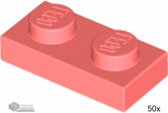 LEGO Plaat 1x2, 3023 Coral 50 stuks