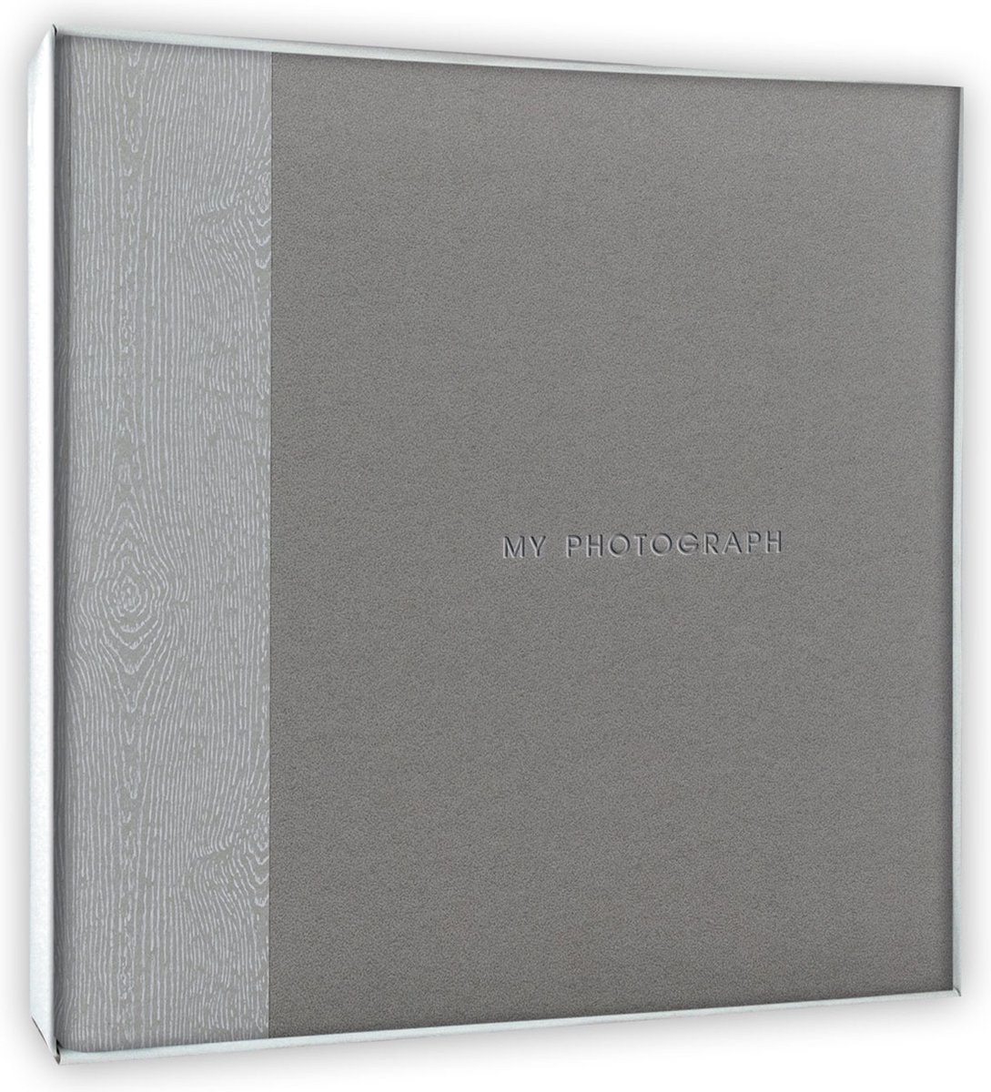 Fotoboek/fotoalbum Luis met 20 paginas grijs - 24 x 24 x 2 cm