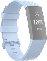 Mobigear Cross Siliconen Bandje voor Fitbit Charge 4 - Babyblauw