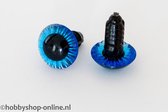 Veiligheidsogen starburst 13 mm blauw 1 paar