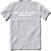 Welk Deel? - Katten T-Shirt Kleding Cadeau | Dames - Heren - Unisex | Kat / Dieren shirt | Grappig Verjaardag kado | Tshirt Met Print | - Licht Grijs - Gemaleerd - S