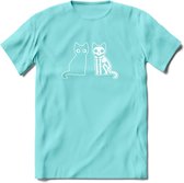 Cat Scan - Katten T-Shirt Kleding Cadeau | Dames - Heren - Unisex | Kat / Dieren shirt | Grappig Verjaardag kado | Tshirt Met Print | - Licht Blauw - M