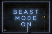Walljar - Beast Mode - Muurdecoratie - Poster met lijst