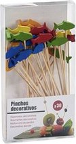 cocktailprikkers Vis 16 x 8,5 cm hout 30 stuks
