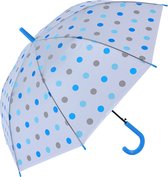 Juleeze Paraplu Kind Ø 55 cm Blauw Kunststof Stippen Regenscherm