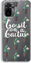 Case Company® - Xiaomi Redmi Note 10 Pro hoesje - Cactus quote - Soft Cover Telefoonhoesje - Bescherming aan alle Kanten en Schermrand