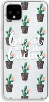 Case Company® - Google Pixel 4 XL hoesje - Cactus quote - Soft Cover Telefoonhoesje - Bescherming aan alle Kanten en Schermrand