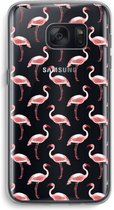 Case Company® - Samsung Galaxy S7 hoesje - Flamingo - Soft Cover Telefoonhoesje - Bescherming aan alle Kanten en Schermrand